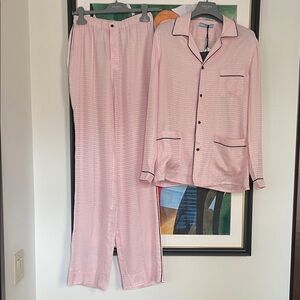 Prada Monogrammed Pink Silk Pajama Set St Valentines Day